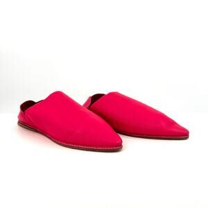 NEW Maroc Royal Asala Fes Hot Pink Genuine Leather Pointed Toe Babouche Mules